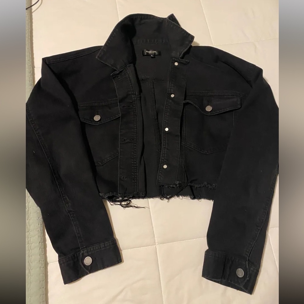 Black Label Cropped Jean Jacket